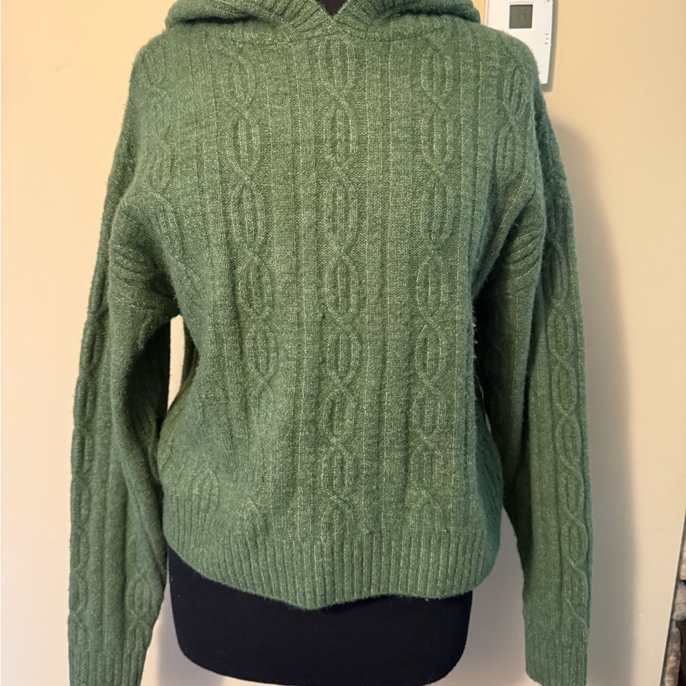 RW&CO. Olive Green Wool Sweater with Hood